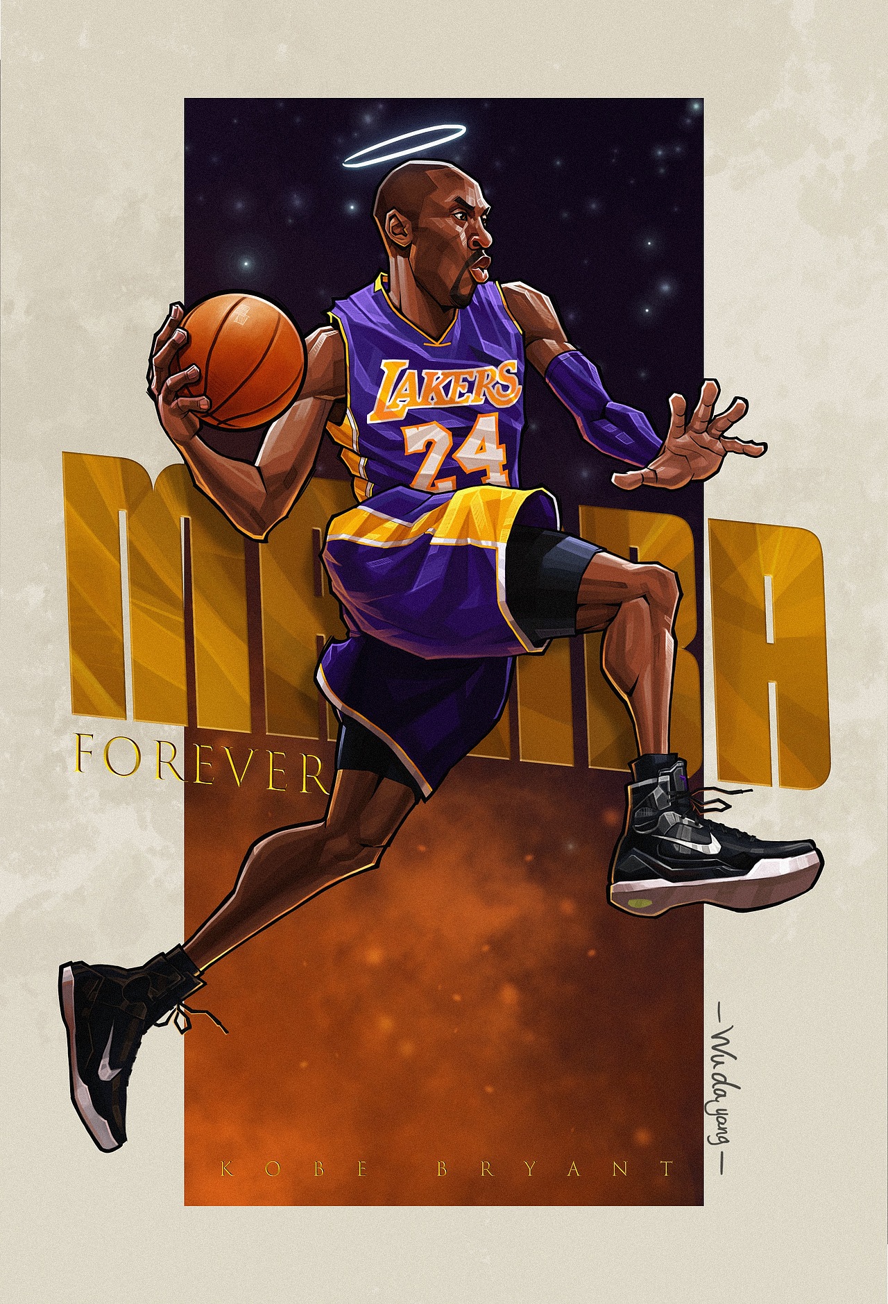 Mamba Forever (再见科比)（图ZMTk1MTQ5Njg4） - 商业插画 - 站酷设计师wudayang吴大杨原创素材 - 站酷ZCOOL