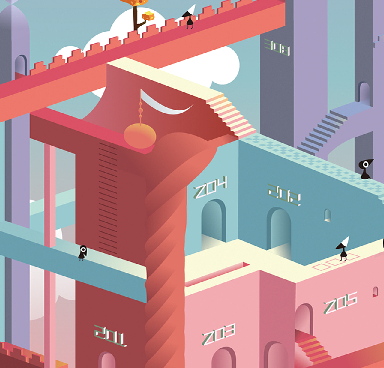 纪念碑谷—设计楼（图ZOTc2NTM2Njg=） - 商业插画 - 站酷设计师孙腿腿原创素材 - 站酷ZCOOL
