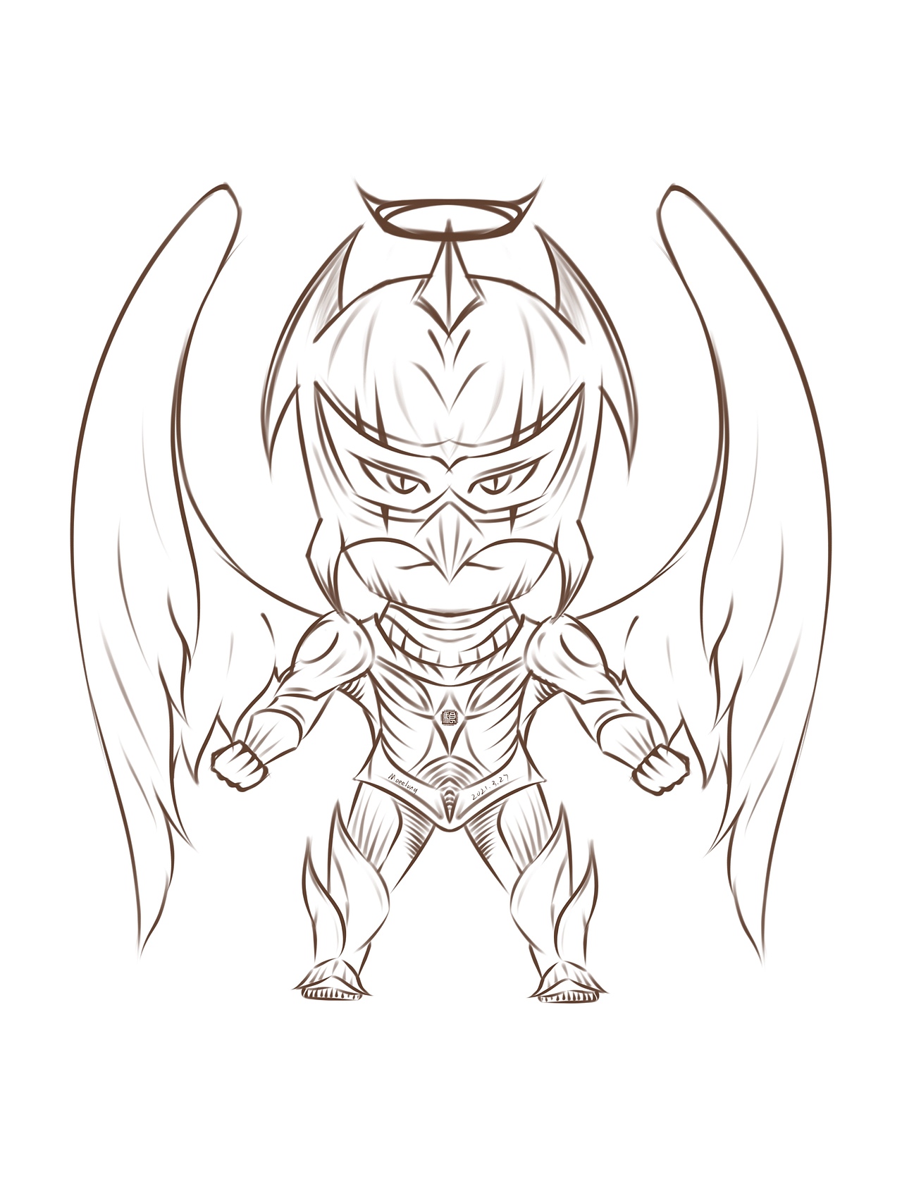 大天使|插画|创作习作|駺liang_原创作品-站酷(zcool)