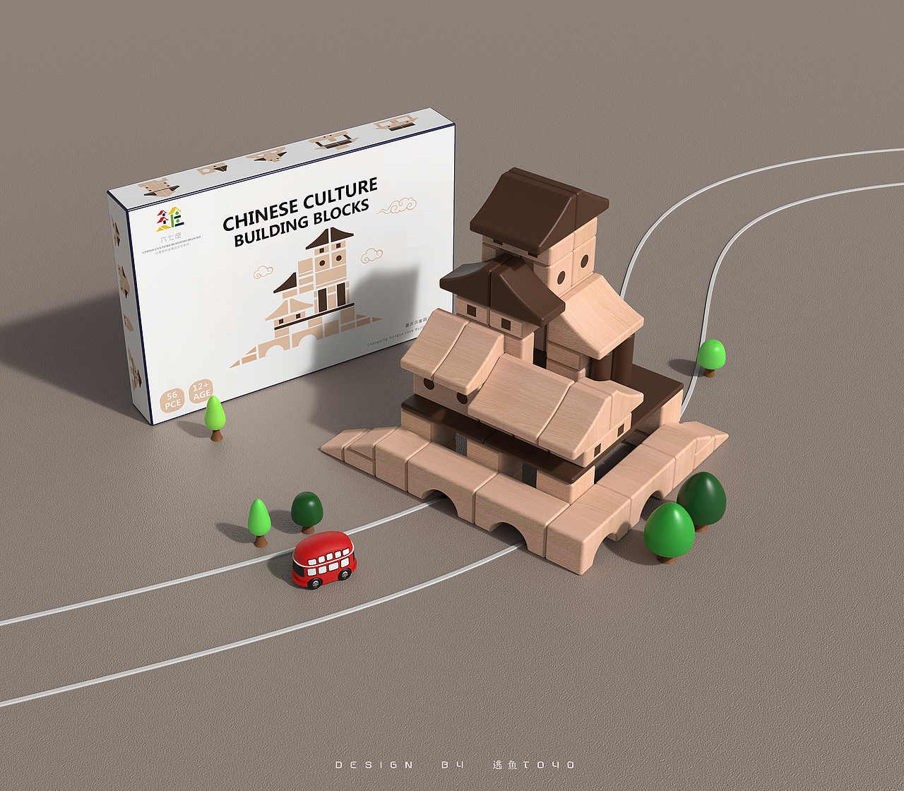 市面上现有商品化积木构建产品多以外国建筑为设计依据,而早期教育积木建构游戏会影响于幼儿社会性的发展。本设计旨在让幼儿建构中式建筑,使儿童在早期受到中华文化的启蒙,形成爱国主义情感与民族自豪感。当积木建构游戏的主题具有积极的社会意义,幼儿在进行建构活动时能够潜移默化地形成良好的社会情感。