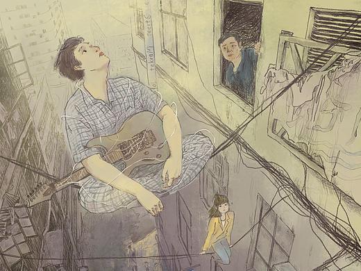 电影海报手绘插画