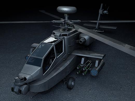 【C4D】AH-64长弓阿帕奇