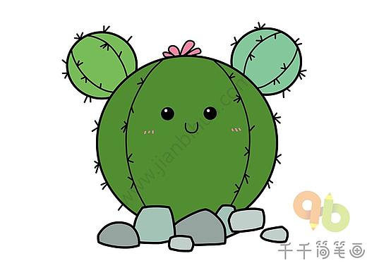 简笔画-仙人掌球球（个人主页-ZNDQxNTA3ODA=） - 儿童插画 - 站酷设计师抱只喵儿原创素材 - 站酷ZCOOL