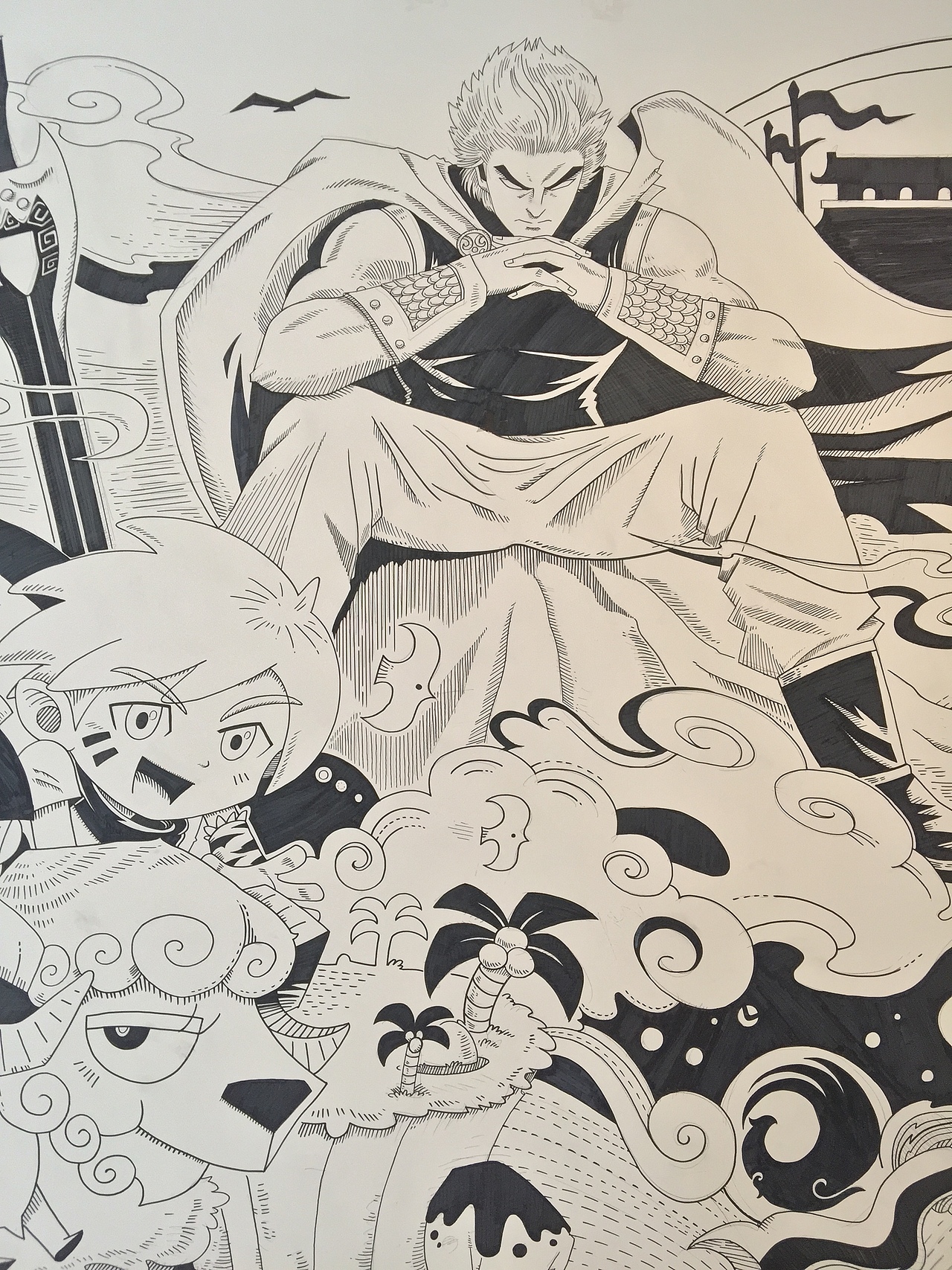 给成都游戏公司墨灵科技做的漫画墙绘（图ZMzAwODkyMzY=） - 新锐潮流插画 - 站酷设计师jameslee1987原创素材 - 站酷ZCOOL