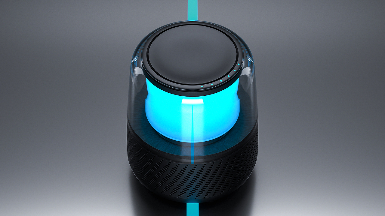 曼哈顿音箱建模渲染