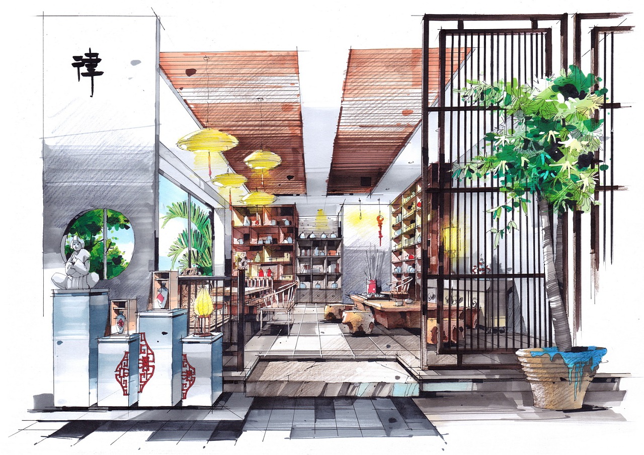 吕律谱室内手绘作品卓越手绘