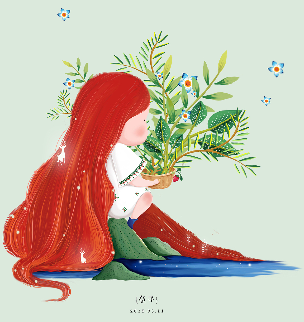 春色（图ZNDQ1ODcyOTY=） - 商业插画 - 站酷设计师一只兔子_14228原创素材 - 站酷ZCOOL