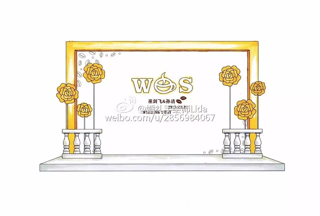 婚礼手绘作品（图ZMTA4NjU0OTY4） - 其他平面 - 站酷设计师安妮婚礼手绘原创素材 - 站酷ZCOOL