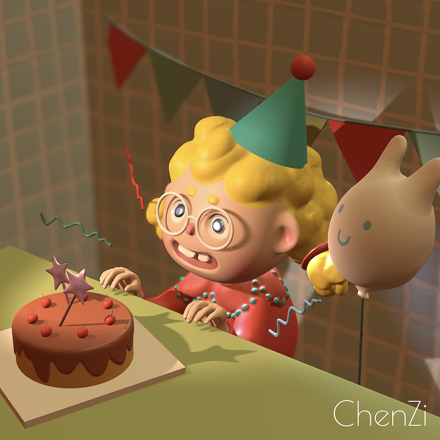 缺牙妹过生日（图ZMjQ2NDA4MTg0） - 人物/生物 - 站酷设计师甜辰子原创素材 - 站酷ZCOOL