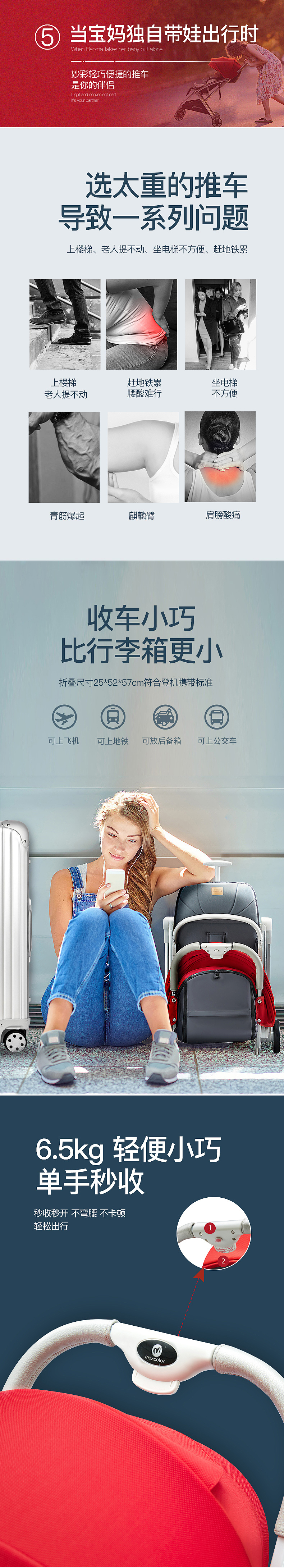 母嬰類 嬰兒車詳情頁（圖ZMjE5OTMyNjc2） - 電商 - 站酷設(shè)計(jì)師魚兒念你原創(chuàng)素材 - 站酷ZCOOL