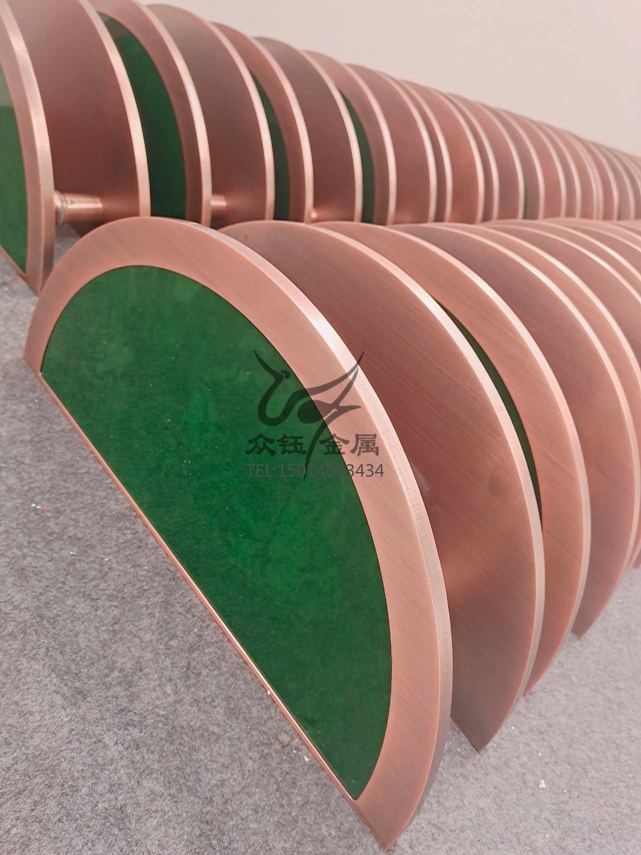 圆形铜门大拉手