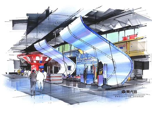 【集尤客手绘作品分享】孙大野老师室内空间手绘马克笔