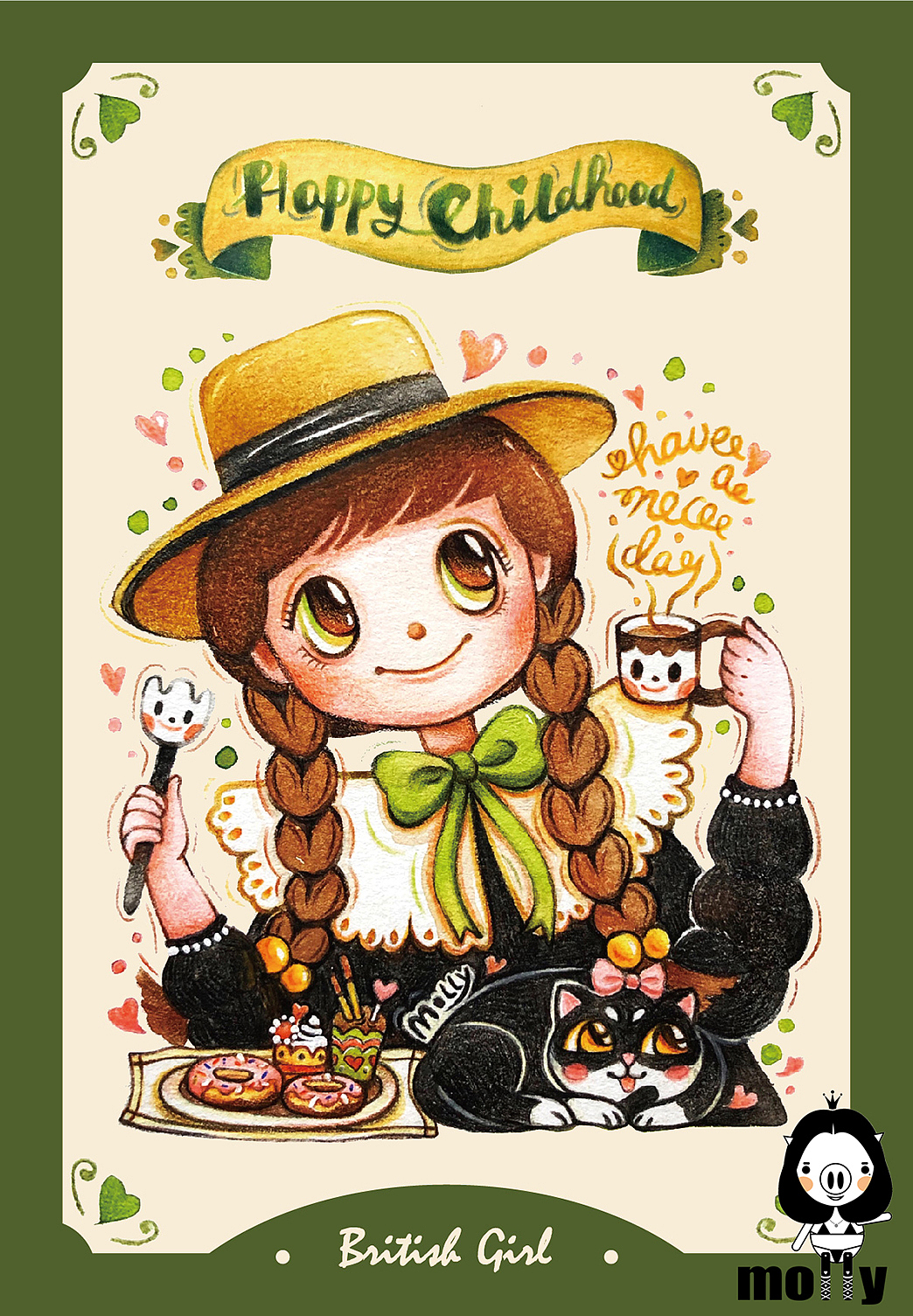 HAPPY GIRLS（图ZMjI0OTQ5NTYw） - 儿童插画 - 站酷设计师molly311原创素材 - 站酷ZCOOL