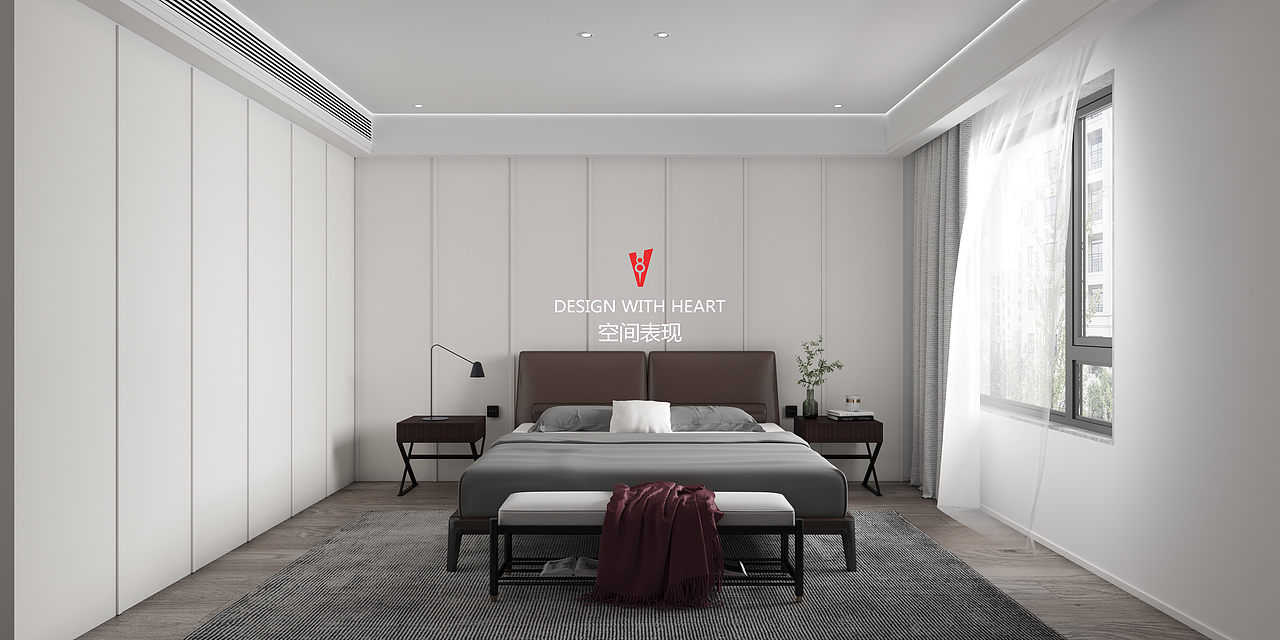 v8空间表现|现代简约工装客厅赏析