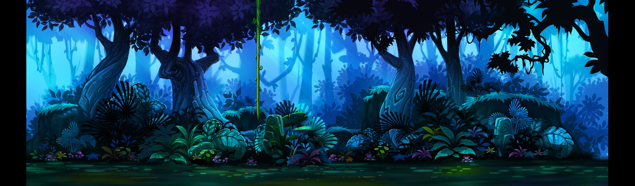 丛林背景及元素|插画|概念设定|石头仔的天空之城 - 原创作品 - 站酷