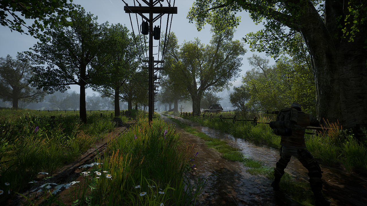 ue4-湿路雨季森林写实场景