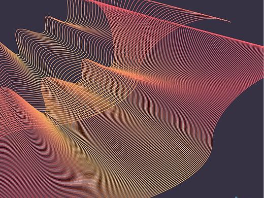 线条渐变 混合渐变 海报