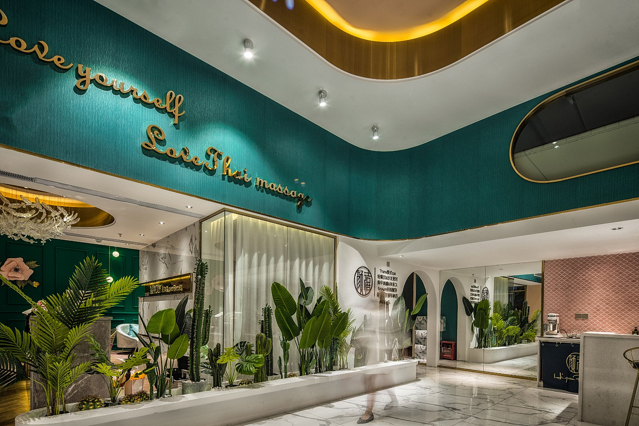 阳江美容院装修设计案例|东南亚风格