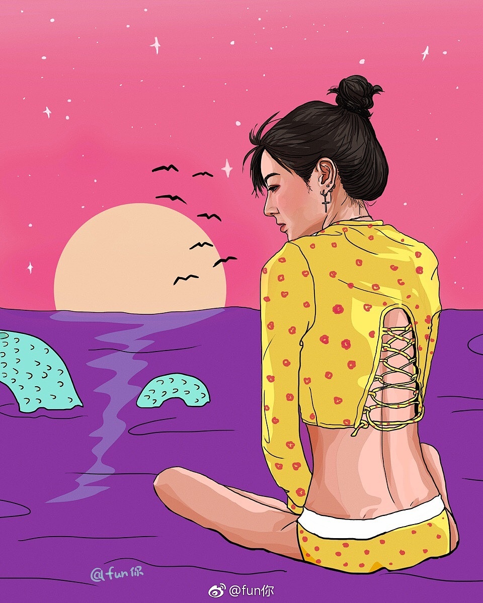星座与月光（图ZOTkyNTU1OTY=） - 商业插画 - 站酷设计师fun你原创素材 - 站酷ZCOOL