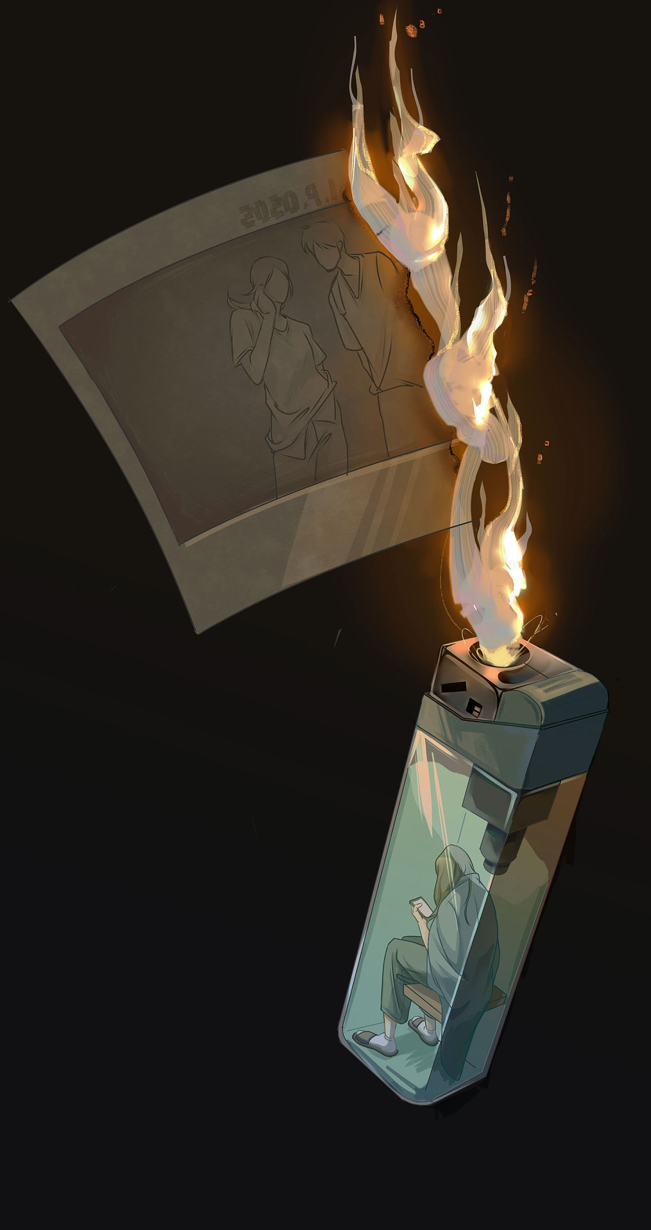 失恋|插画|艺术插画|洗尽梨花白 - 原创作品 - 站酷 (zcool)