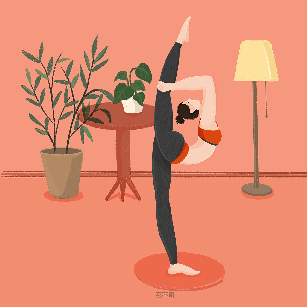 女人练习瑜伽后弯 · 免费素材图片
