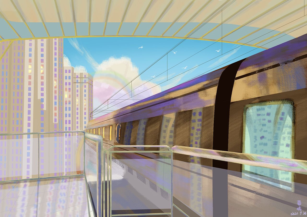 轻轨记忆|插画|创作习作|暮晓zl - 原创作品 - 站酷 (zcool)