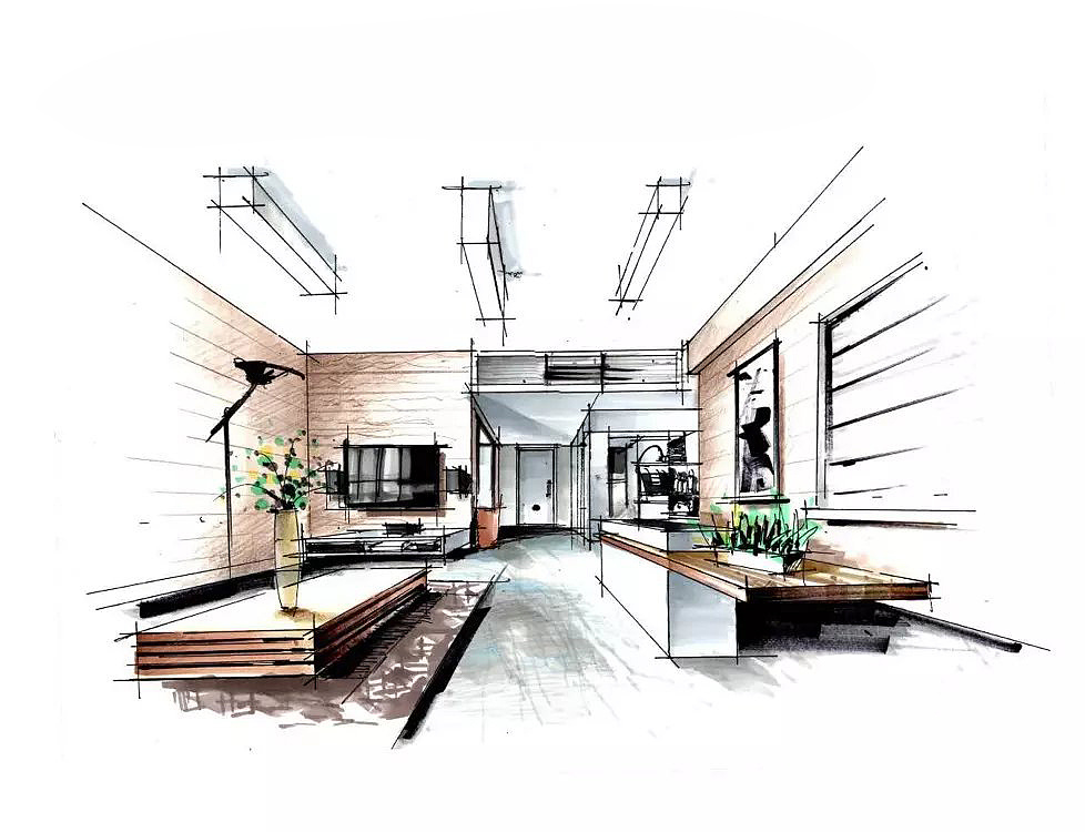 室内设计-手绘|空间|家装设计|coolduck - 原创作品 - 站酷 (zcool