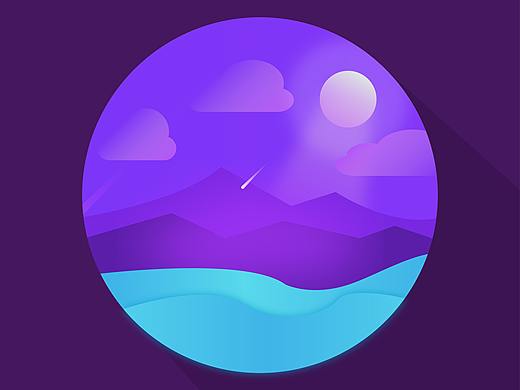 宁静的夜晚（个人主页-ZMzYxNzM5Mjg=） - 创作习作 - 站酷设计师花椒爱吃花酱原创素材 - 站酷ZCOOL