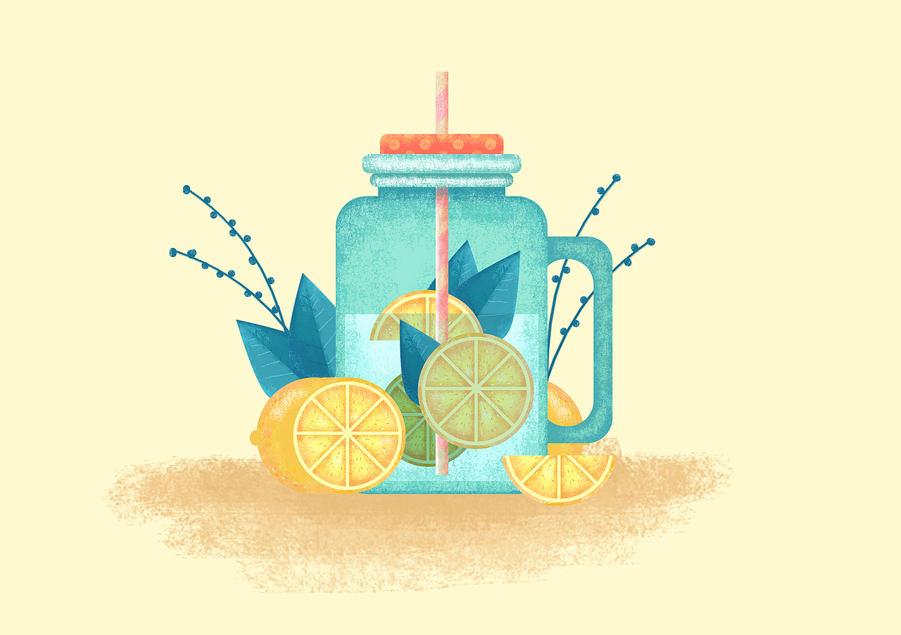 柠檬の夏（图ZNTUzOTIxNTY=） - 像素画 - 站酷设计师夜微雅原创素材 - 站酷ZCOOL