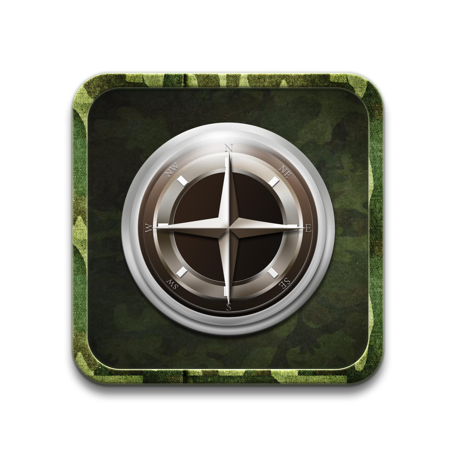 军事迷彩主题指南针icon
