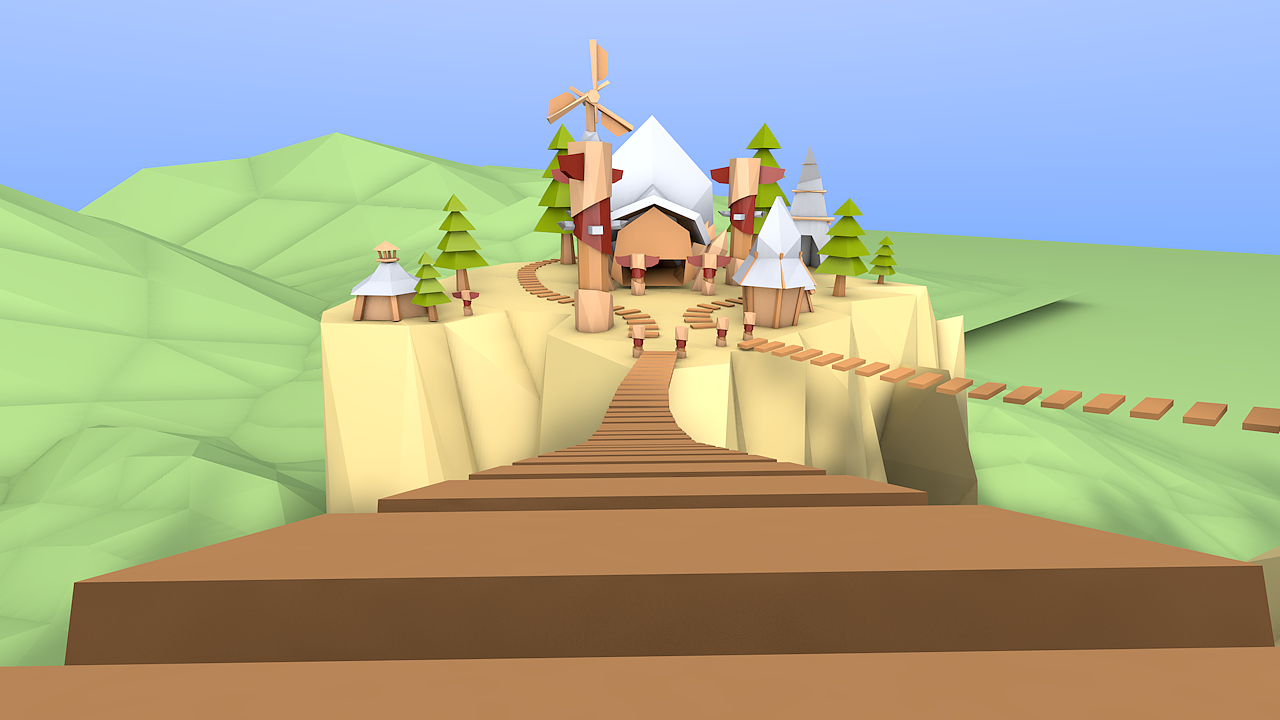 low poly风格 雷霆崖