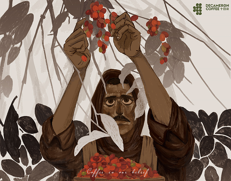 咖啡海報（圖ZMTAxODQzNzgw） - 商業(yè)插畫 - 站酷設(shè)計師柏安班原創(chuàng)素材 - 站酷ZCOOL