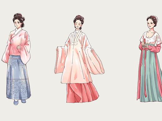一些《汉服》（个人主页-ZNDMwNDI5NjQ=） - 商业插画 - 站酷设计师盖浇便当原创素材 - 站酷ZCOOL