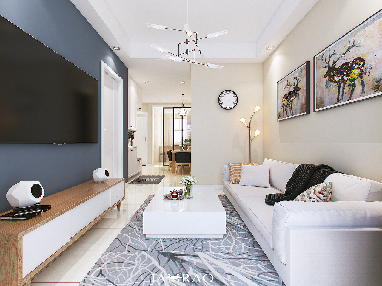 小户型现代 简约（图ZNTc4MDQ4ODg=） - 家装设计 - 站酷设计师jamrao原创素材 - 站酷ZCOOL