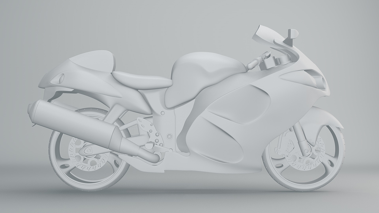 C4D 摩托车-铃木隼 建模练习（图ZNTk4MjkwNTY=） - 机械/交通 - 站酷设计师a502347020原创素材 - 站酷ZCOOL