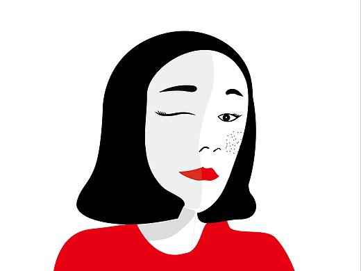人物头像插画（个人主页-ZMzA2NDQ4NDQ=） - 创作习作 - 站酷设计师一号或二号a原创素材 - 站酷ZCOOL