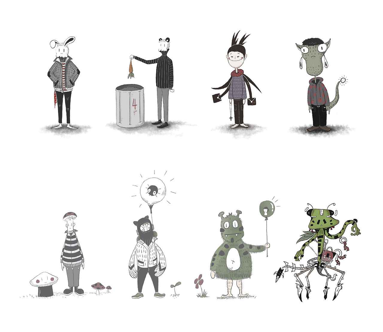 19年的一些插画整理（图ZMTc0NDgzOTg4） - 艺术插画 - 站酷设计师阿鹤会发光原创素材 - 站酷ZCOOL