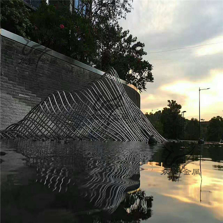 假山雕塑 售楼部创意山形景墙雕塑|工业/产品|其他工业/产品|艺术金属