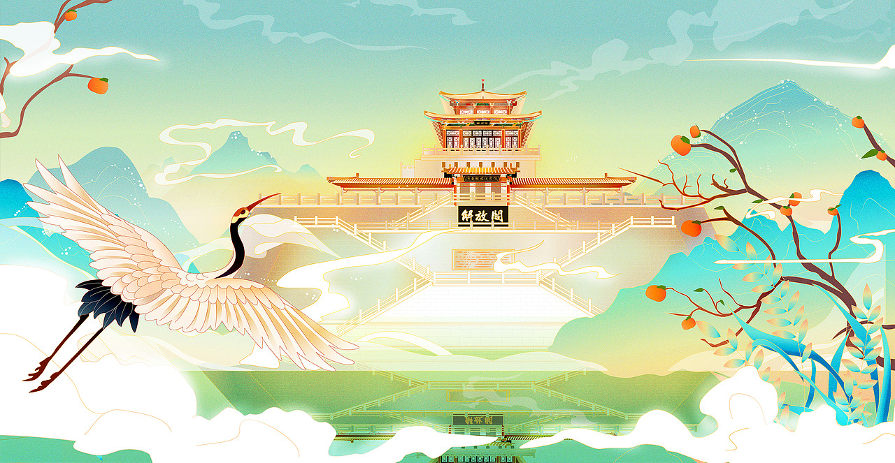 济南解放阁|平面|海报|喝水画画的千什一_原创作品-站酷zcool