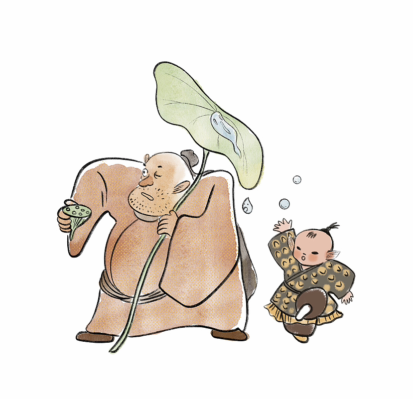 绘本 鱼妖人物形象设计（图ZMzYxMTE1OTYw） - 绘本 - 站酷设计师江湖小渣原创素材 - 站酷ZCOOL