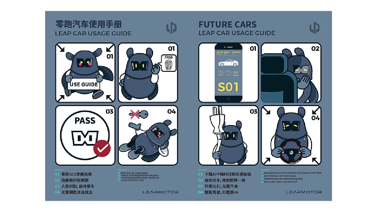 作为智能汽车,也许消费者会担心,毕竟他是一个全新的东西,所以一个操作手册也许可以愿意尝新的驾驶者更加安心~