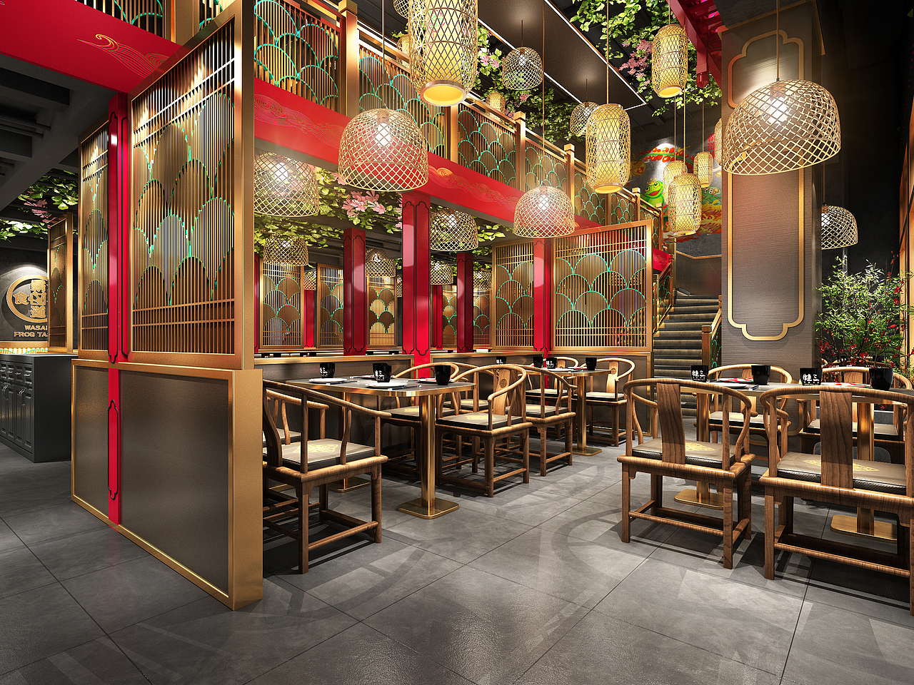 蛙三泡椒牛蛙 | 餐饮品牌空间设计（图ZMjE5MDA5MDky） - 家装设计 - 站酷设计师德艺餐饮设计原创素材 - 站酷ZCOOL