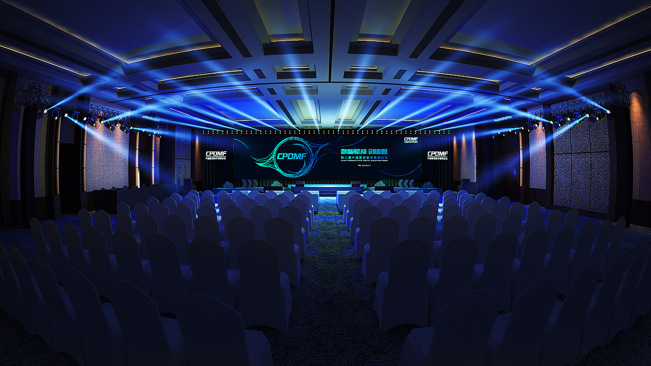 【酒店会场】 主论坛 序厅空间设计 数字营销论坛|空间|舞台美术|热心