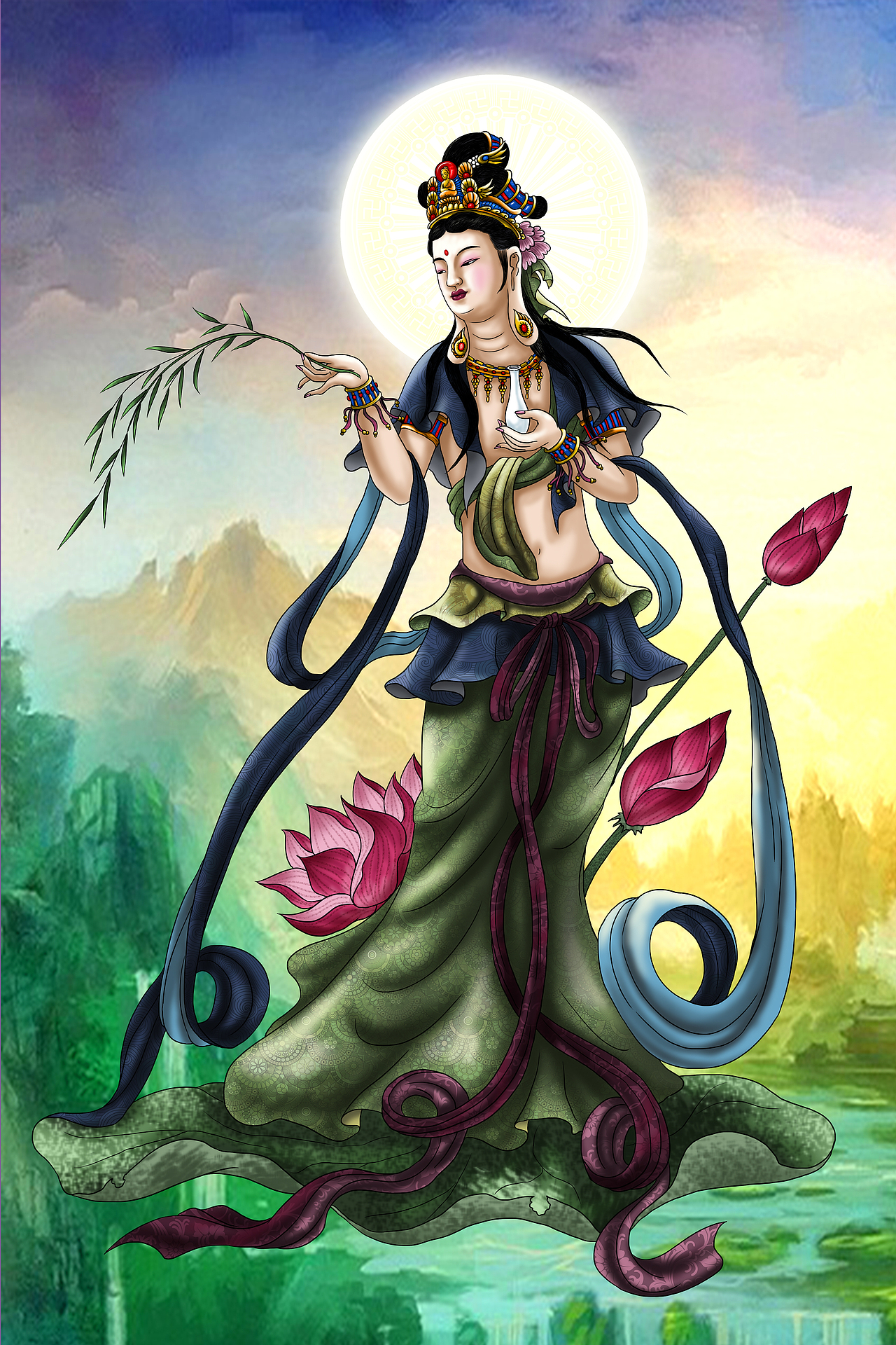 三十三观音洒水观音