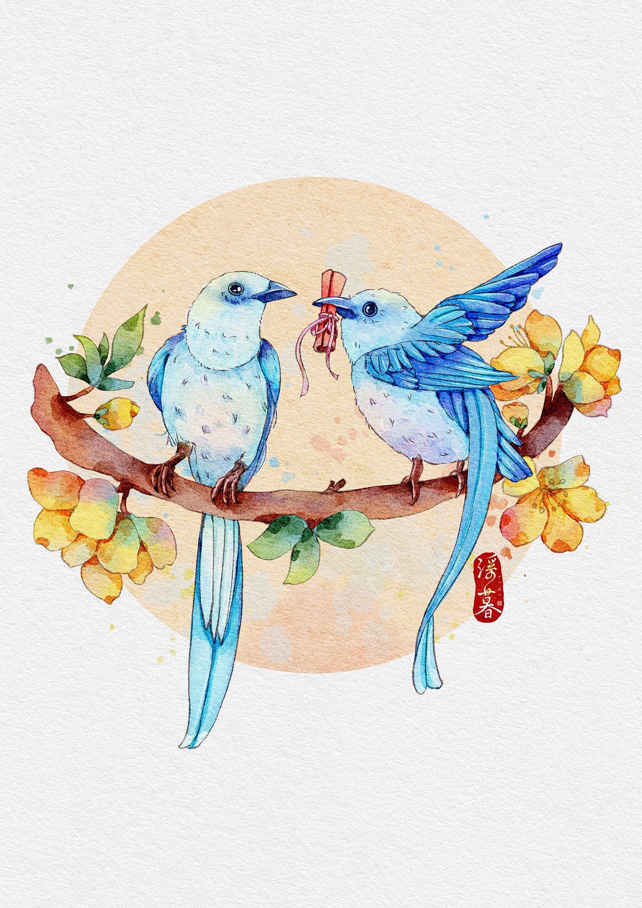 原创插画|iPad动物水彩插画合集