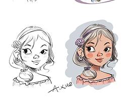 复古小姐姐头像插画系列