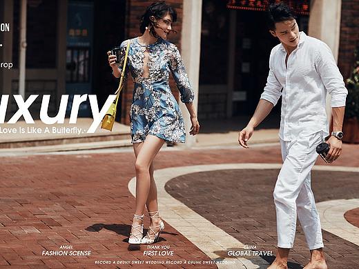 室外婚纱修图对比