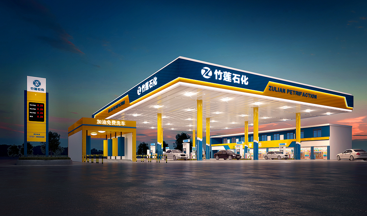 加油站效果图