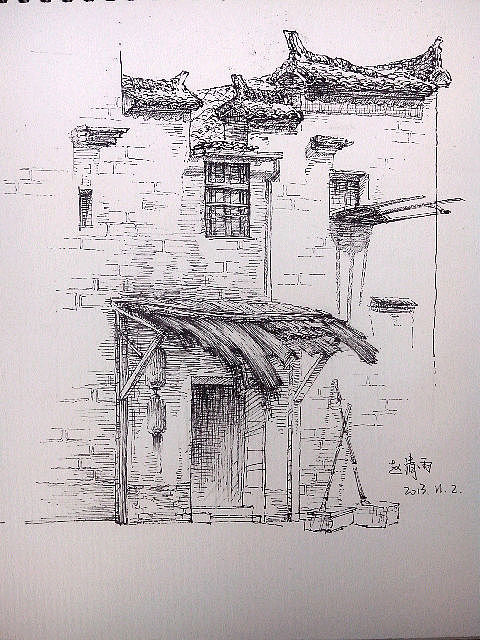 江西婺源写生（图ZNDQxMTMyNzY=） - 绘画 - 站酷设计师青鱼哇呜原创素材 - 站酷ZCOOL