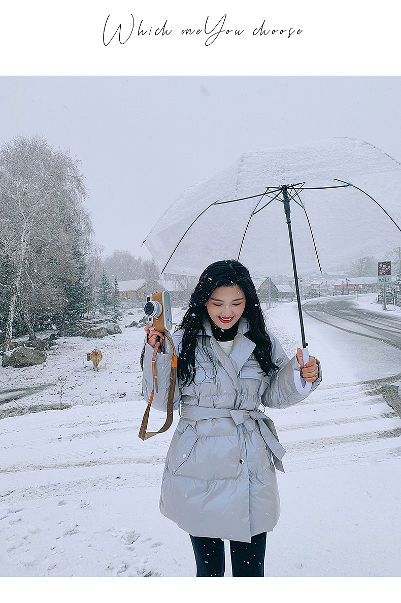 秋冬女装雪国羽绒服棉衣详情页